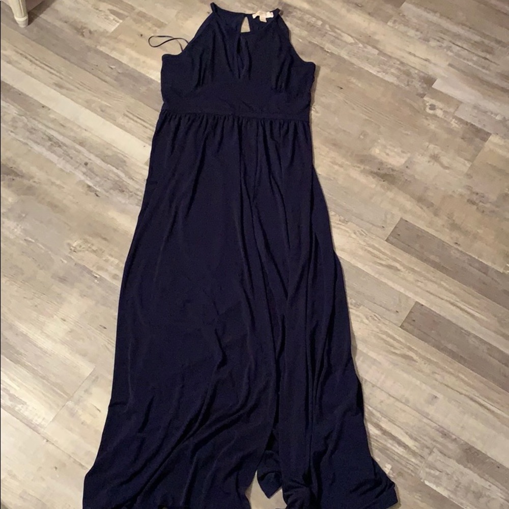 MICHAEL KORS HALTER SLIT MAXI DRESS XL - Picture 2 of 4